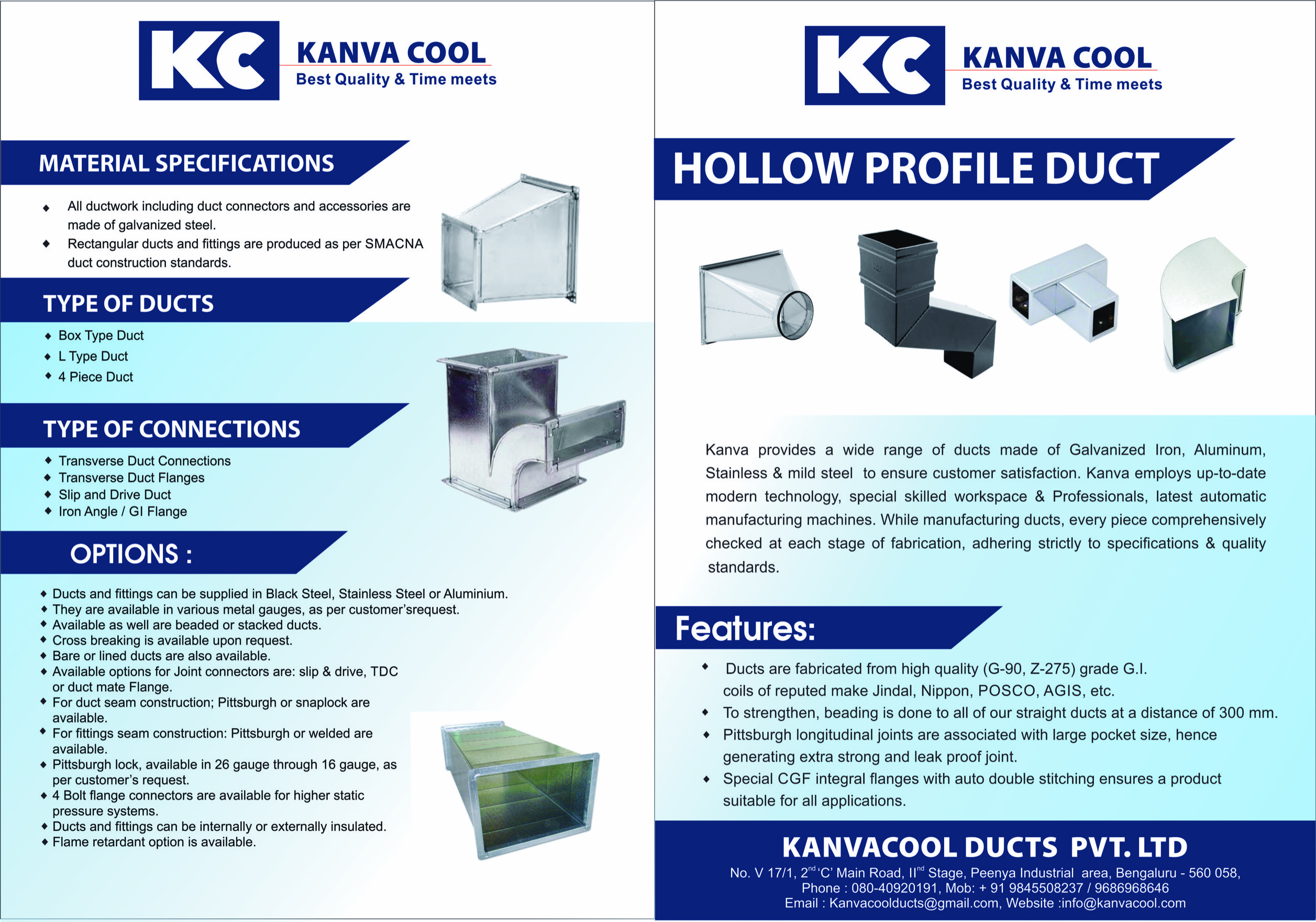 Hollow-Profile-duct